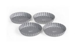 Pyrex Platinum 12cm Loose Base Tartlets - Set of 4