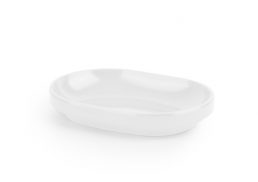 Step White Soap Dish High Gloss Melamine