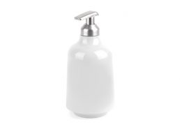 Step White Soap Dispenser High Gloss Melamine 8.3dia x 19cm