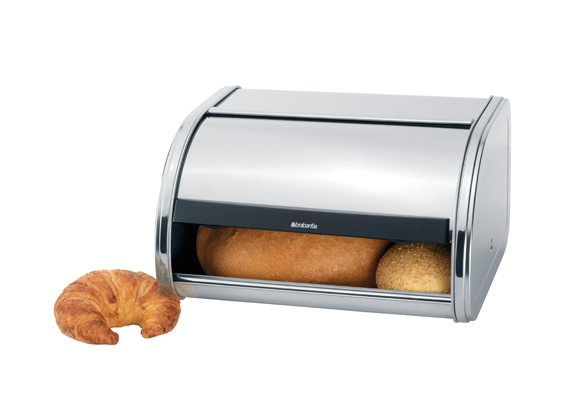 Brabantia Bread Bin Rolltop Regular34.5 x 27.5 x 17.8cm - Matt Steel