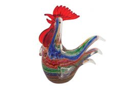 Coloured Glass Animal - Rooster