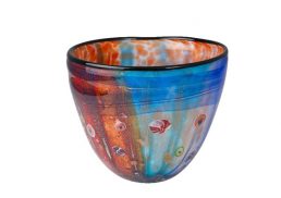 Coloured Glass Bowl Olsen Multi 21cm