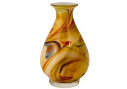 Coloured Glass Vase - Biscotti 17x17x30cm