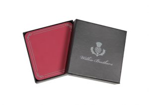 Wilkie Brothers Coasters Red with Silver Border