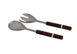 Wilkie Brothers Salad Serving Set 2 Pce Wooden Handles
