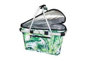 Carry Basket Sachi Insulated w Lid Jungle Leaf
