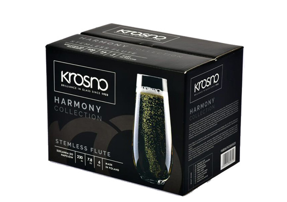 Harmony Stemless Flute 230ML 6 Gift Boxed