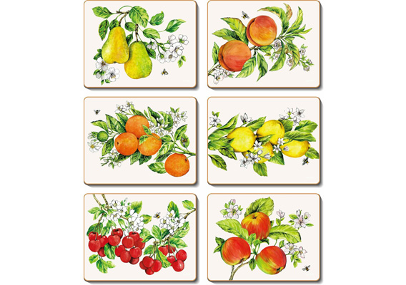 Cinnamon - Botanical Fruit Placemats & Coasters