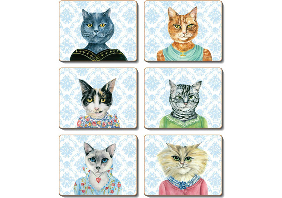 Cinnamon - Lady Cat Luncheon Placemats & Coasters