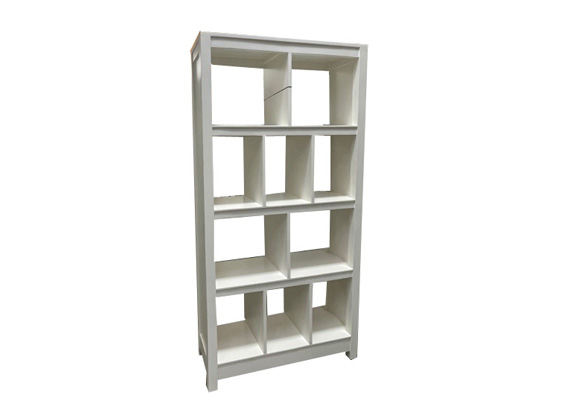 BOOKCASE STAGGERED WHITE