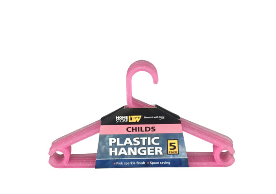 Plastic Childs Hanger Pink PK5