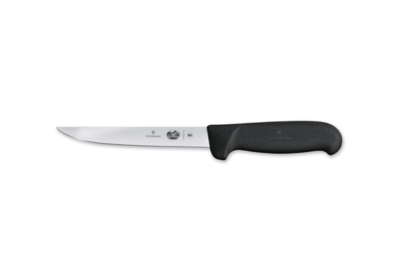 Victorinox Knife - Boning Knife 12cm Straight Narrow Blade Fibrox Black