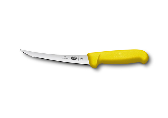 Victorinox Boning Knife 15cm Curved Narrow Blade Fibrox - Yellow