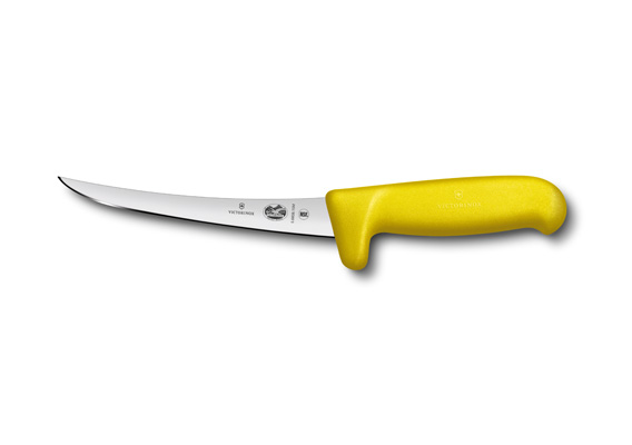 Victorinox Knife - Boning Knife 15cm Curved Safety Grip Narrow Blade Fibro
