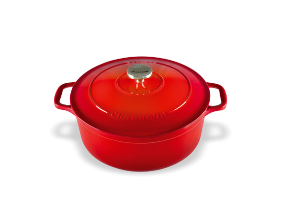 Chasseur Round French Oven 24cm/4L Inferno Red