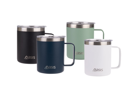 Oasis Stainless Steel Double Wall Insulated "Explorer" Mug 400Ml