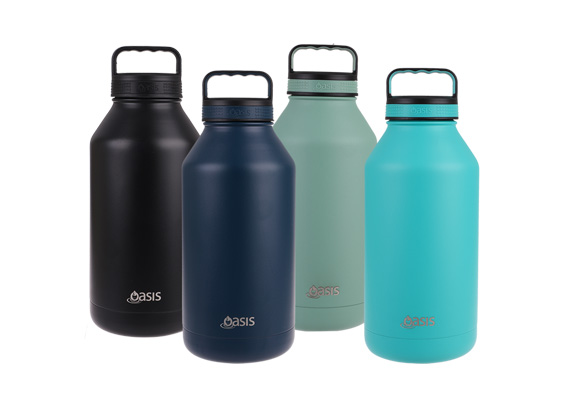Oasis Stainless Steel Double Wall Insulated "Titan" Bottle 1.9L