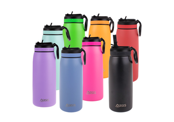 Oasis Stainless Steel Double Wall Insulated Sports Bottle W/ Sipper 780Ml