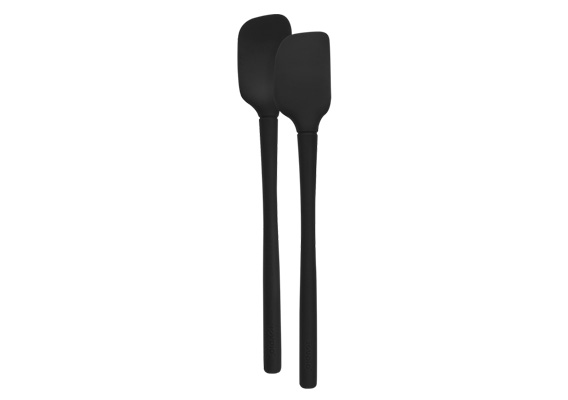 Tovolo "Flex-Core" All Silicone Set 2 Mini Spatula/Spoonula - Black
