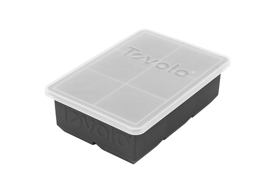 Tovolo King Cube Ice Tray W/ Lid - Charcoal