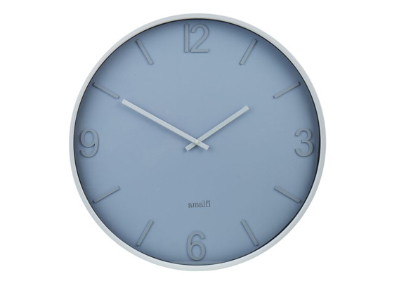 Amalfi Modern Silver Wall Clock Silver/White 60X6X60Cm