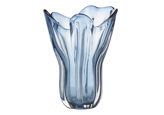Amalfi Wavy Glass Vase Blue 23X23X26Cm
