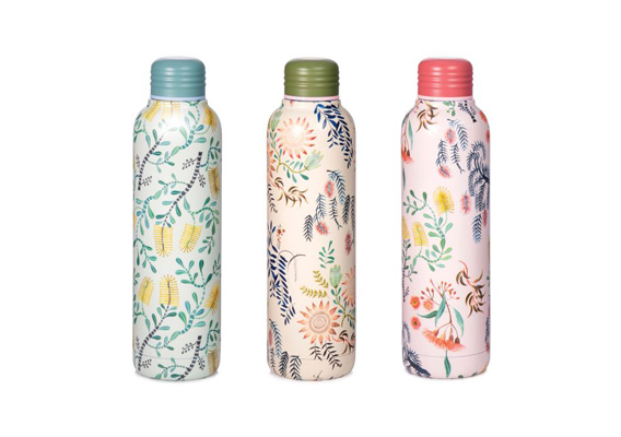 Australian Collection By Isgift Water Bottle 500Ml - Sally Browne Botanical