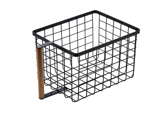 Davis & Waddell Metal Kitchen Storage Basket With Side Handle Black 28X18X15Cm