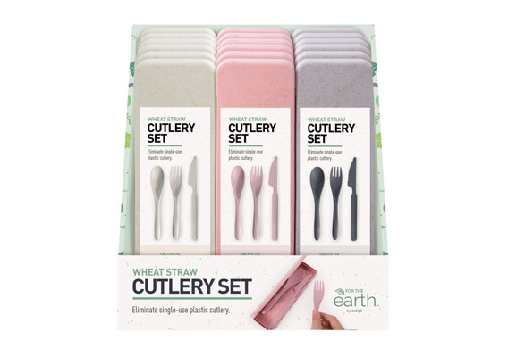 For The Earth Wheat Straw Travel Cutlery Set