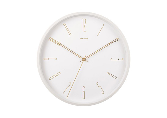 Karlsson Belle Numbers Wall Clock White 35X35X4