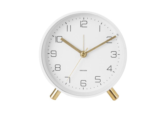 Karlsson Lofty Alarm Clock White 11X11X12
