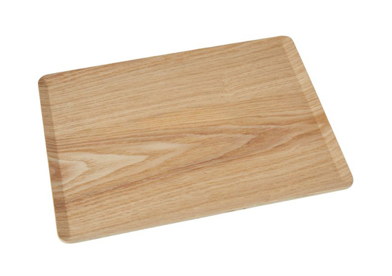 Leaf & Bean Non-Slip Wooden Tray Large Natural 33X25X1Cm