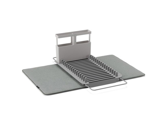 Umbra Udry Over The Sink Dish Rack & Drying Mat Charcoal 51X57X17Cm